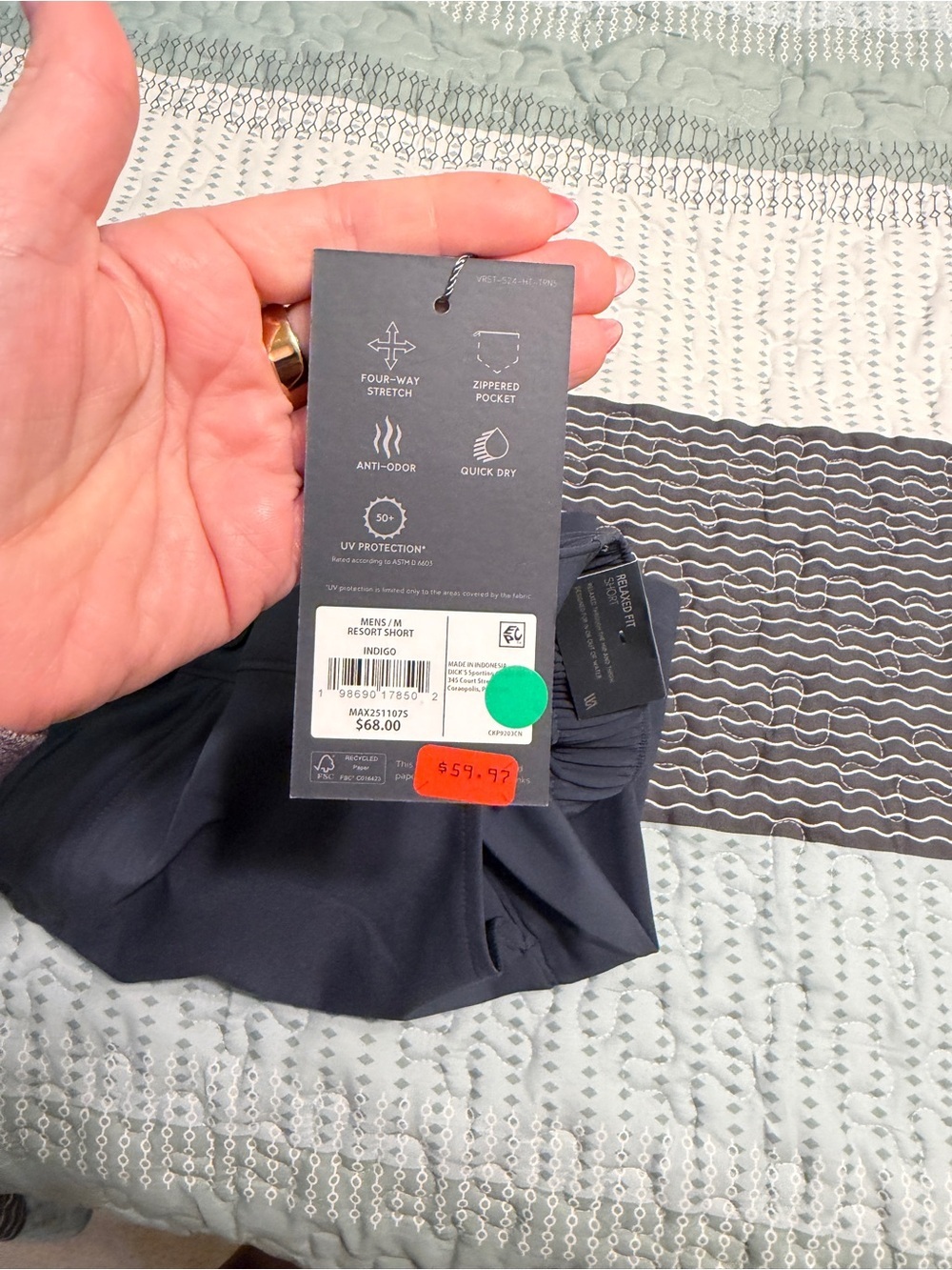 Men's Athletic Shorts in Charcoal Gray - Picture 13 of 13